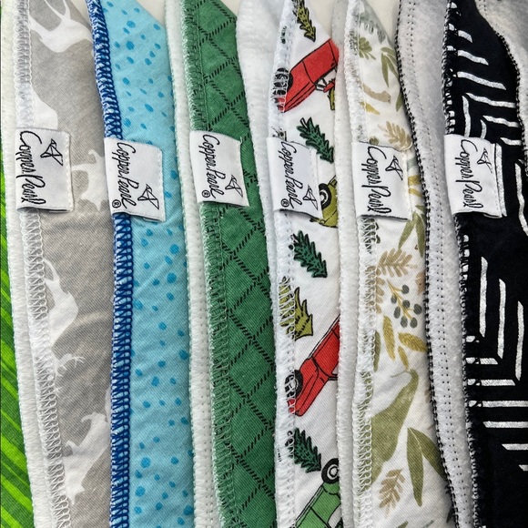 Baby Bandana Bibs— Copper Pearl and Diaper Squad, 37 total - Picture 3 of 4